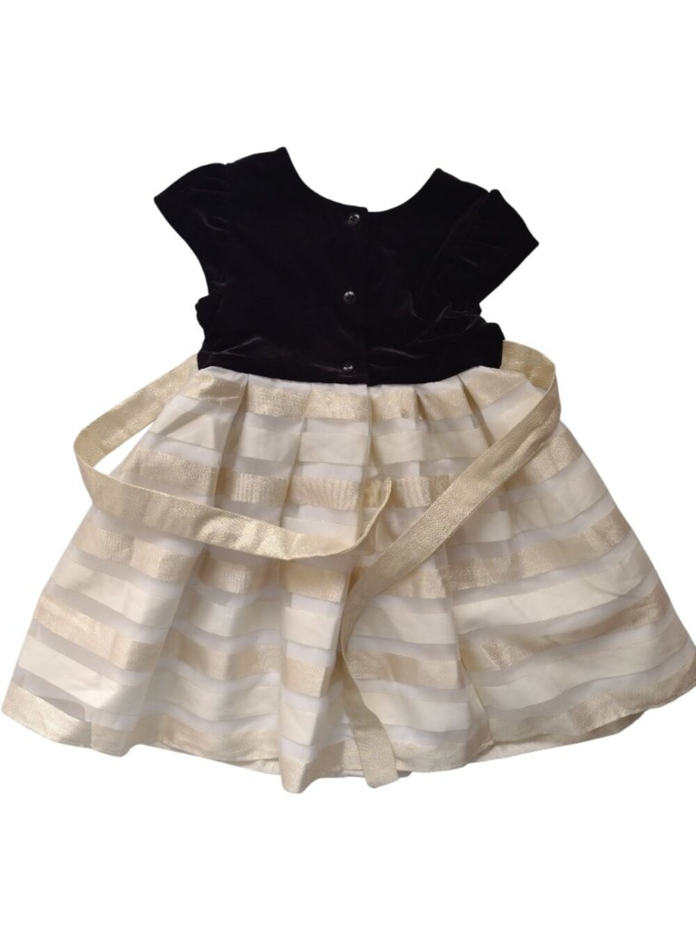 Jona Michelle Girls Set of 2 Party Dresses 4T Bow Glitter Stripes Poofy Dress - Picture 5 of 12